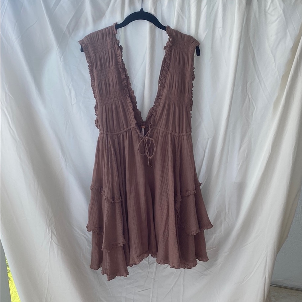 Free People Antoinette Mini Dress - Coyote - Picture 3 of 5